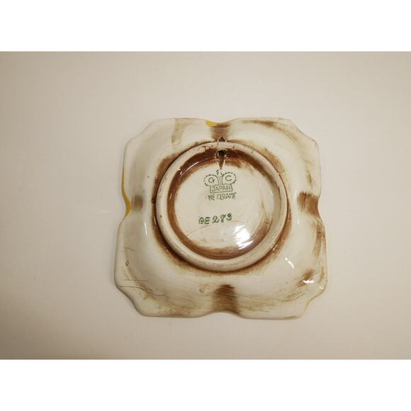 Vintage Japan G C Fine Ceramic Trinket Dish Hanging Small Plate 4" - Picture 3 of 5